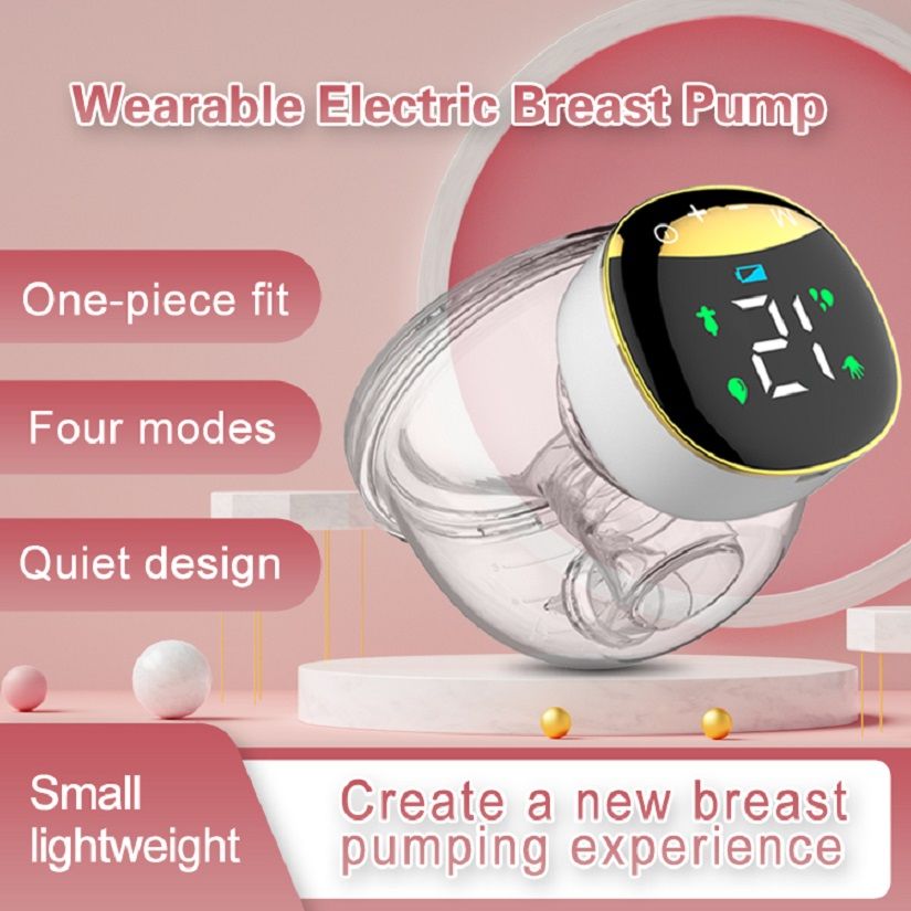 Wearable Breast Pump; Low-Noise And Painless Hands Free Electric Breast Pump With 4 Mode & 12 Levels; Painless Breastfeeding Breast Pump Can Be Worn In-Bra - Discount Msrp 