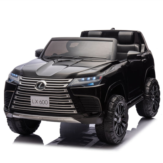 Licensed LEXUS LX600 24V Two-seater XXL Kids Ride On Car W/Parents Control,Seat width 20 inches,2WD,Four-wheel suspension,Bluetooth,MP3,Music,Power display,Speeds 1.86-3.11MPH For Kids. - Discount Msrp 
