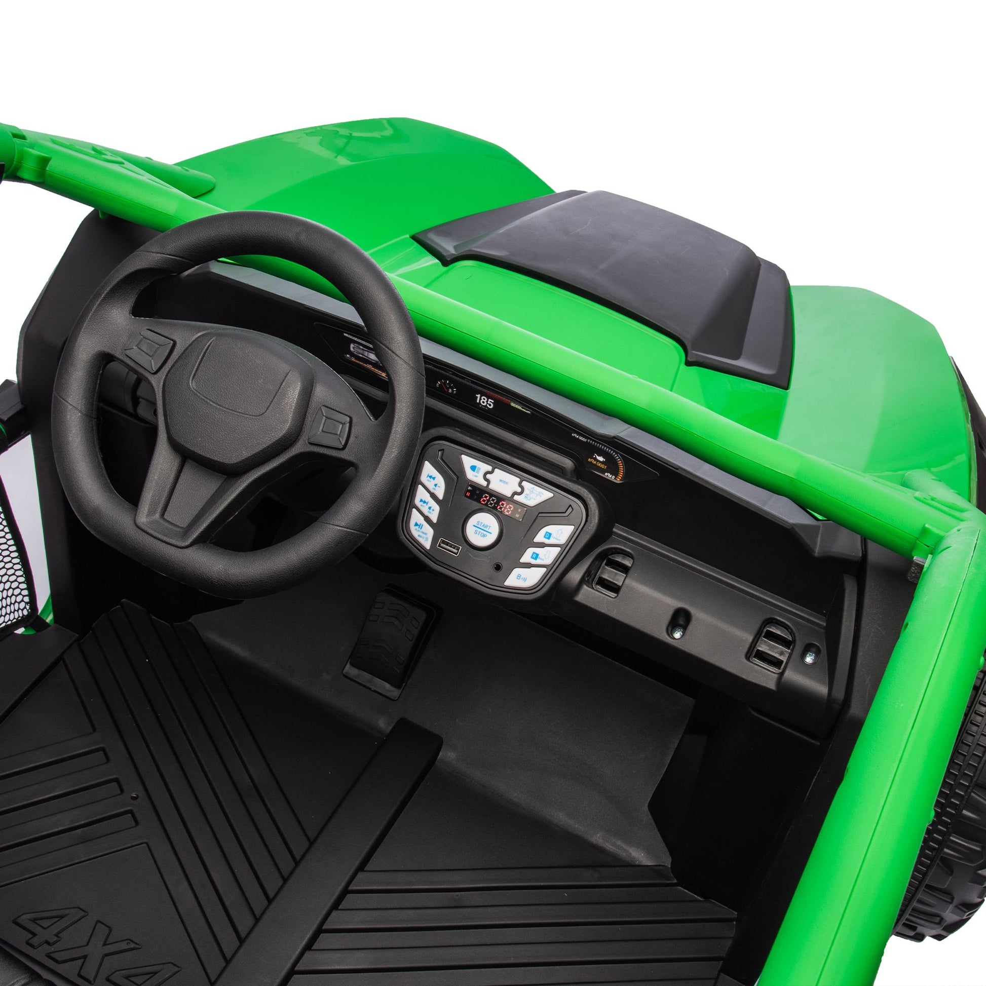 24V Two-seater Kids Ride On UTV w/Parents Control,20in seat width,400W Super high power,Four-wheel Suspension,Bluetooth,MP3,USB,LED Light,Horn,Rear storage space,Speeds 3.73-4.97MPH For Kids aged 3+. - Discount Msrp 