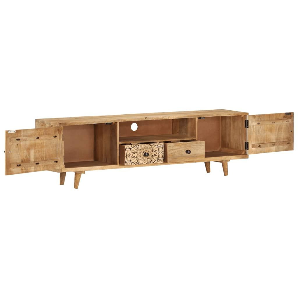 TV Stand 55.1"x11.8"x15.7" Solid Wood Mango - Discount Msrp 