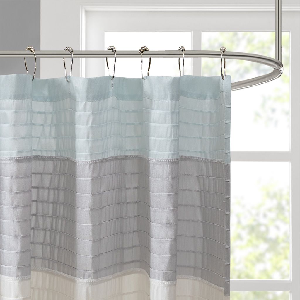 Faux Silk Shower Curtain - Discount Msrp 