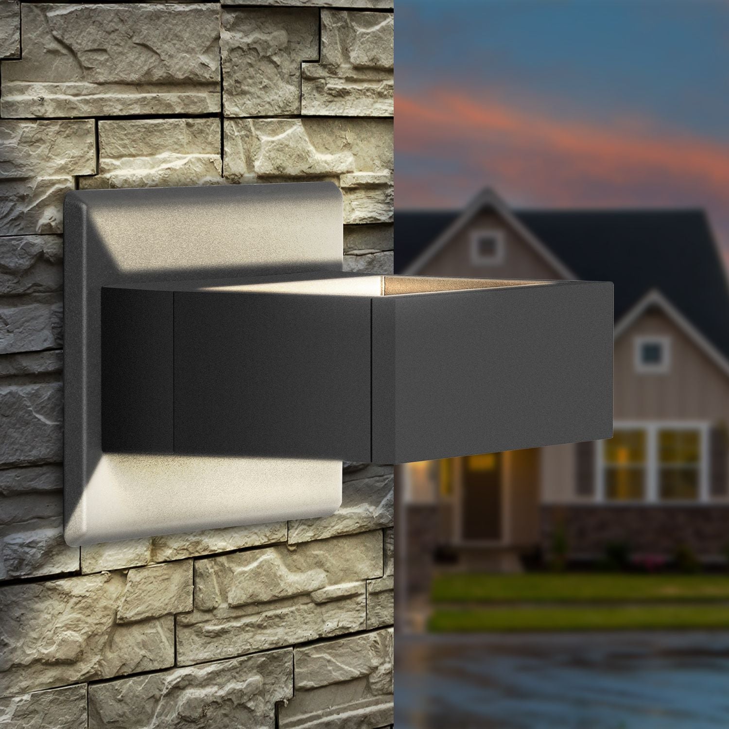 Inowel Wall Sconce LED Integrated Porch Light Modern Waterproof IP54 Wall Lamps Outdoor Up/Down Skeleton Light 17505 - Discount Msrp 