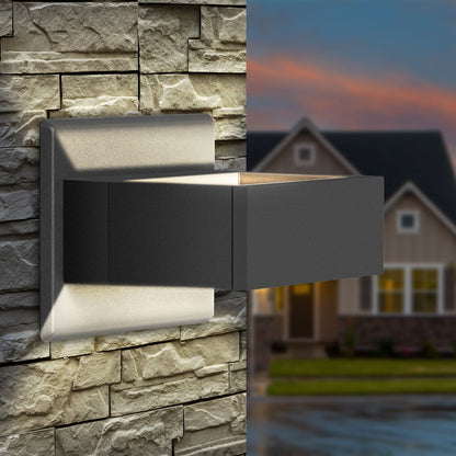 Inowel Wall Sconce LED Integrated Porch Light Modern Waterproof IP54 Wall Lamps Outdoor Up/Down Skeleton Light 17505 - Discount Msrp 