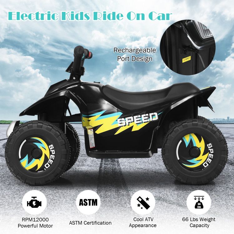 6V Kids Electric ATV 4 Wheels Ride-On Toy - Discount Msrp 