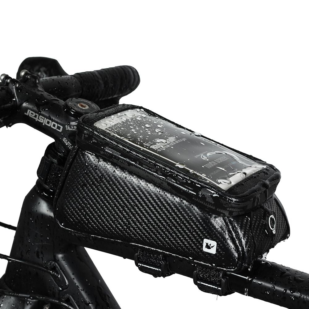 Bike Phone Front Frame Bag Bicycle Bag Waterproof Bike Phone Mount Top Tube Bag Bike Phone Case Holder Accessories Cycling Pouch Compatible Phone Under 6.5' - Discount Msrp 