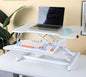 32 Inch Desk Converter, Height Adjustable Sit to Stand Riser, Dual Monitor and Laptop Workstation with Wide Keyboard Tray, White - Discount Msrp 