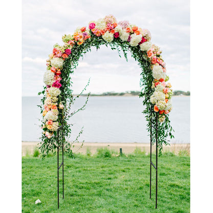 78"H x 45"W Metal Garden Arch Trellis; Adjustable Arbor Trellis for Garden Climbing Plants Support or Wedding Decor - Discount Msrp 