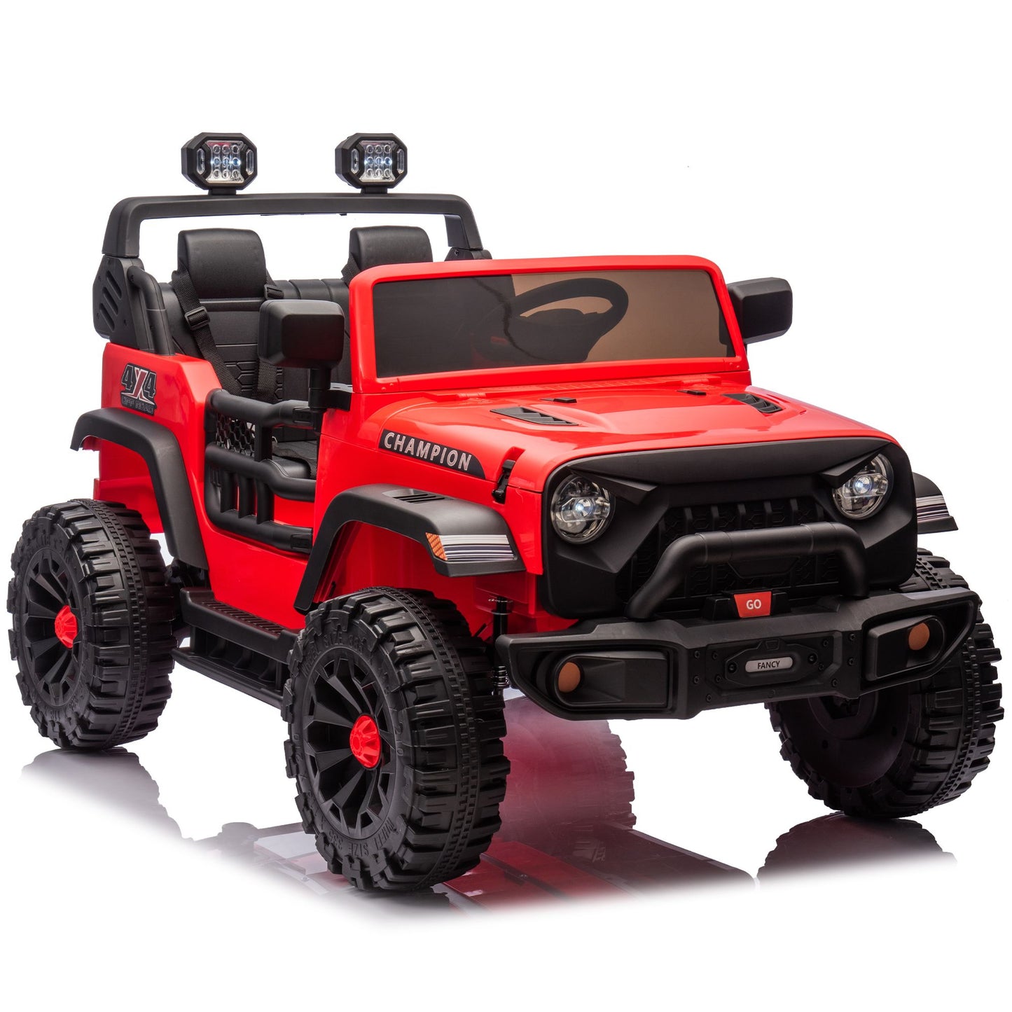 24V Two-seater Kids Ride On Electric Car W/parents control,Seat width 19.69in,400W motor,Four-wheel suspension,light&searchlight,USB,MP3,Bluetooth,Provide a speed of 1.86-4.35MPH for kids of 3+. - Discount Msrp 