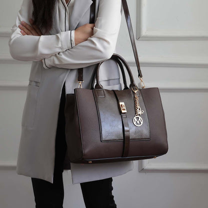 MKF Collection Yola Satchel Bag with Wallet Vegan Leather Women by Mia K - Discount Msrp 
