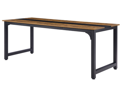Computer Desk Large Office Desk, 59.8 Inch Gaming Desk Writing Desk Work Desk for Home Office, Study, Modern Simple Wooden Desk, Large Legroom, Metal Frame, Rustic/Black - Discount Msrp 