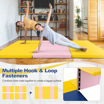 Portable Tri-Fold Gym Mat with Handles for Yoga - Discount Msrp 