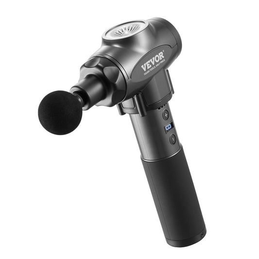 VEVOR Massage Gun Deep Tissue with 9 Speed Levels & 6 Massage Heads, 24V 2500mAh Batteries, Percussion Muscle Massager for Athletes, Handheld Electric Massage Gun for Pain Relief, Muscle Relaxation - Discount Msrp 