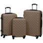Hardcase Trolley Set 3 pcs Brown ABS - Discount Msrp 