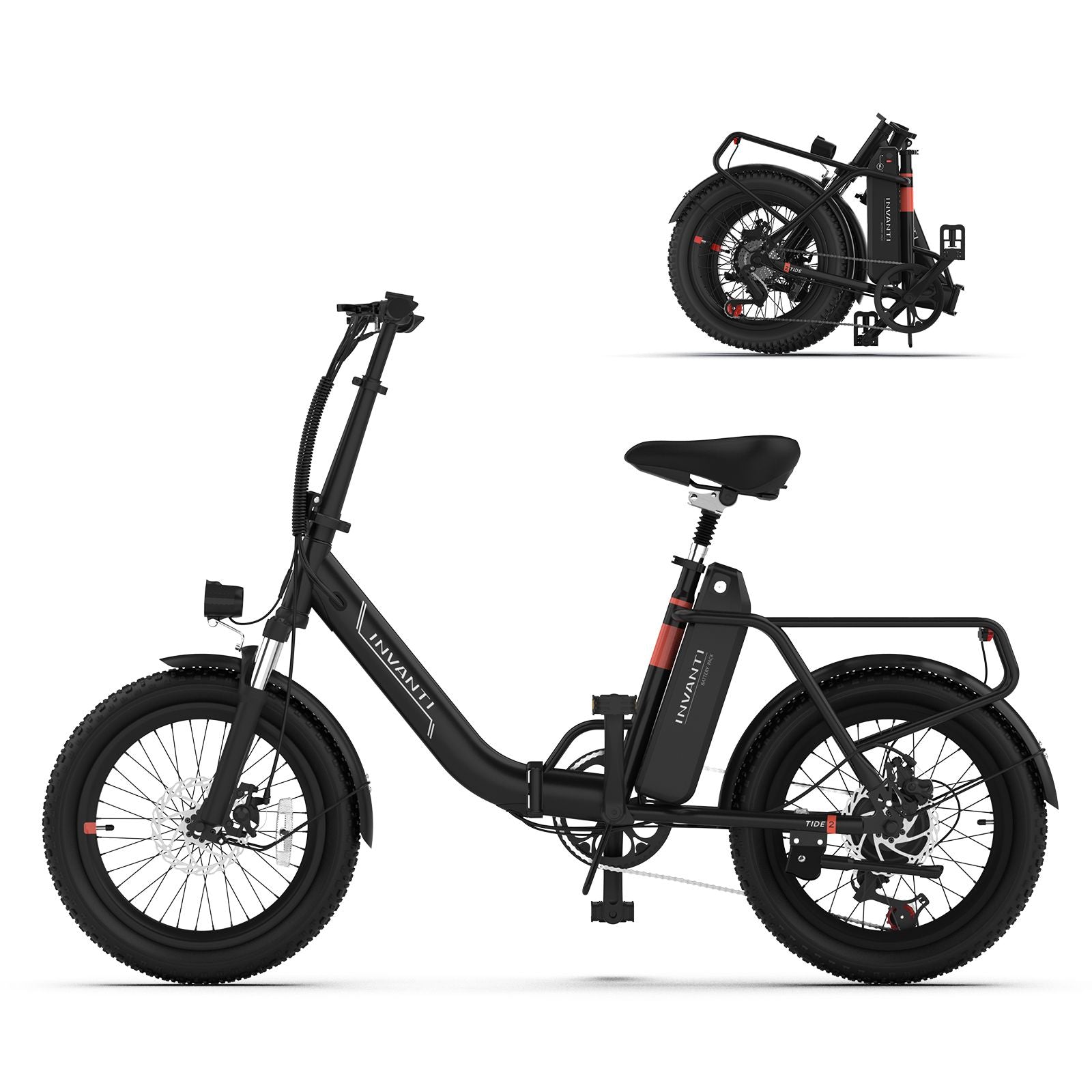 INVANTI EB11 Electric Bike 500W Folding Bike 48V 10.4AH 7S Shimano Electric Bicycle - Discount Msrp 