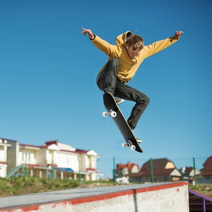 31x8in Skateboards Complete Standard Skate Boards For Girls Boys Beginner 9 Layers Maple Concave Skateboard For Kids Youth Teens - Discount Msrp 