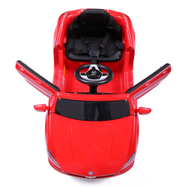 6V Licensed Electric Vehicle, Kid Ride on Car with Parental Remote Control ,MP3 Player Headlights Opening Doors for Children 3-8, Red - Discount Msrp 