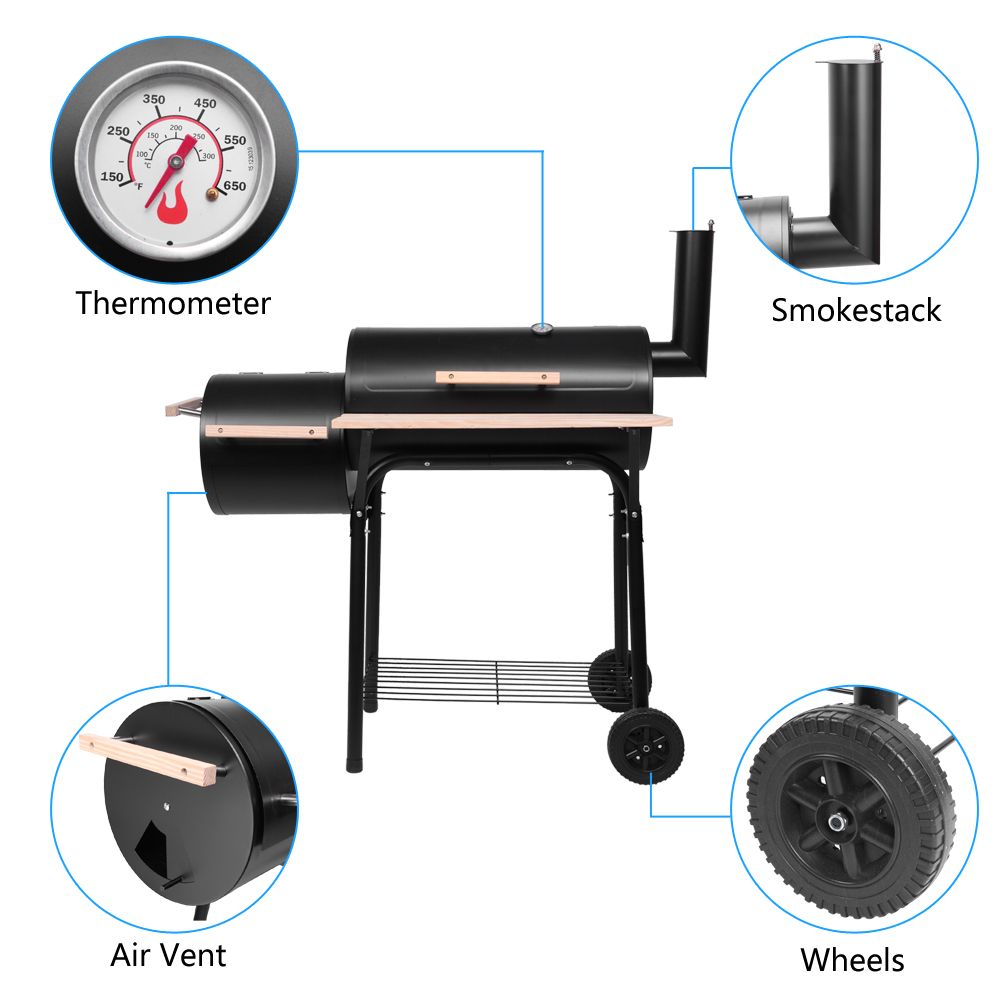 Zokop Oil Drum Charcoal Furnace High Temperature Spray Paint (500-600 Degrees) Diameter 15cm Plastic Wheel - Discount Msrp 