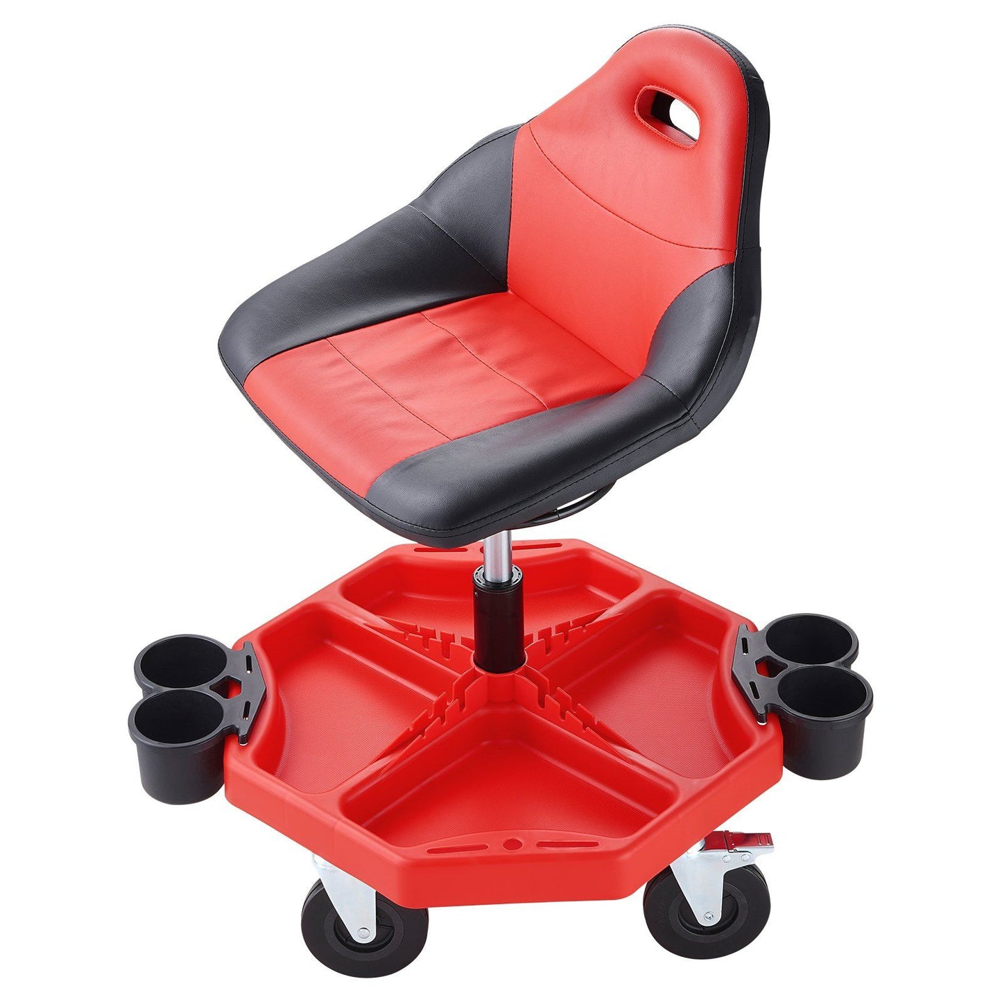VEVOR Rolling Garage Stool 300LBS Adjustable Mechanic Work Shop Seat w/Casters - Discount Msrp 