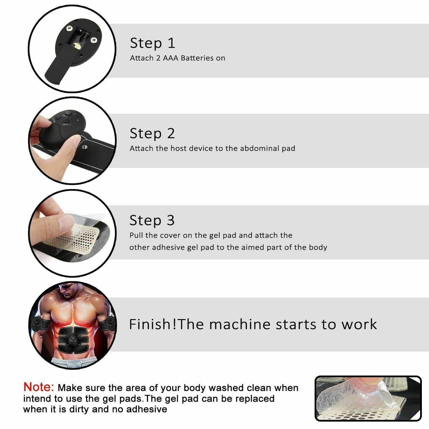 Electric Muscle Toner Machine ABS Toning Belt Simulation Fat Burner Belly Shaper - Discount Msrp 