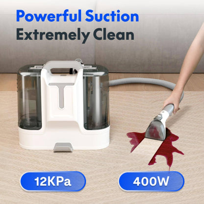 Carpet Cleaner Machine, Upholstery Portable StainRemover, Ordor & Stain & Spot Removr, Perfect for Pet Hair, Carpet, Area Rugs, Car and Coches, Strong Suction, White - Discount Msrp 