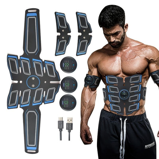EMS Fitness Apparatus Set; Smart Fitness Stickers For Abdominal Muscle And Upper Arm Muscle Exercise; Abdominal Workout; Home Office Fitness Workout Equipment - Discount Msrp 