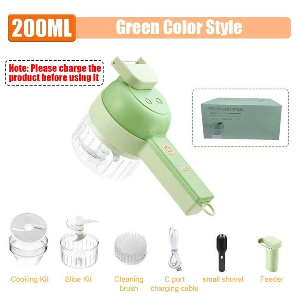 Portable Handheld 4 in 1 Electric Vegetable Slicer - Discount Msrp 