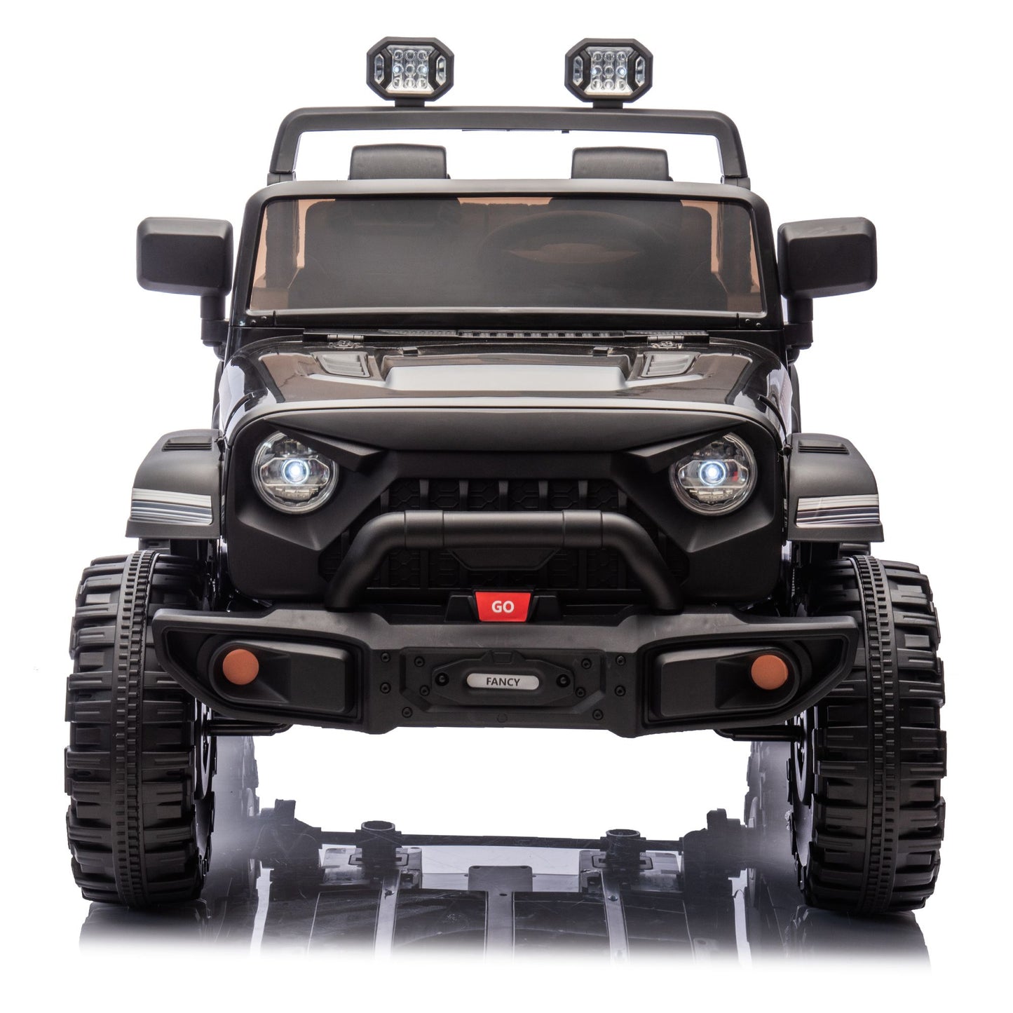 24V Two-seater Kids Ride On Electric Car W/parents control,Seat width 19.69in,400W motor,Four-wheel suspension,light&searchlight,USB,MP3,Bluetooth,Provide a speed of 1.86-4.35MPH for kids of 3+. - Discount Msrp 