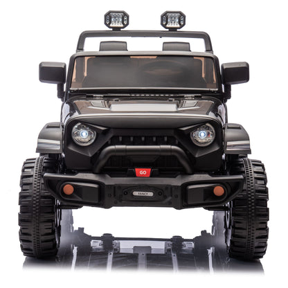 24V Two-seater Kids Ride On Electric Car W/parents control,Seat width 19.69in,400W motor,Four-wheel suspension,light&searchlight,USB,MP3,Bluetooth,Provide a speed of 1.86-4.35MPH for kids of 3+. - Discount Msrp 
