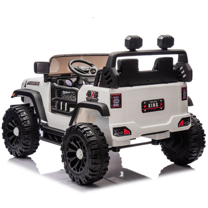 24V Two-seater Kids Ride On Electric Car W/parents control,Seat width 19.69in,400W motor,Four-wheel suspension,light&searchlight,USB,MP3,Bluetooth,Provide a speed of 1.86-4.35MPH for kids of 3+. - Discount Msrp 