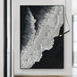 Modern Abstract handpainted large size wholesale prodcut ocean seaside thick grey and black Oil painting Simple Design Wall Art - Discount Msrp 