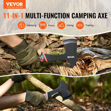Camping Hatchet Machete Knife Set Sheath Hunting Knife Flashlight Paracord - Discount Msrp 