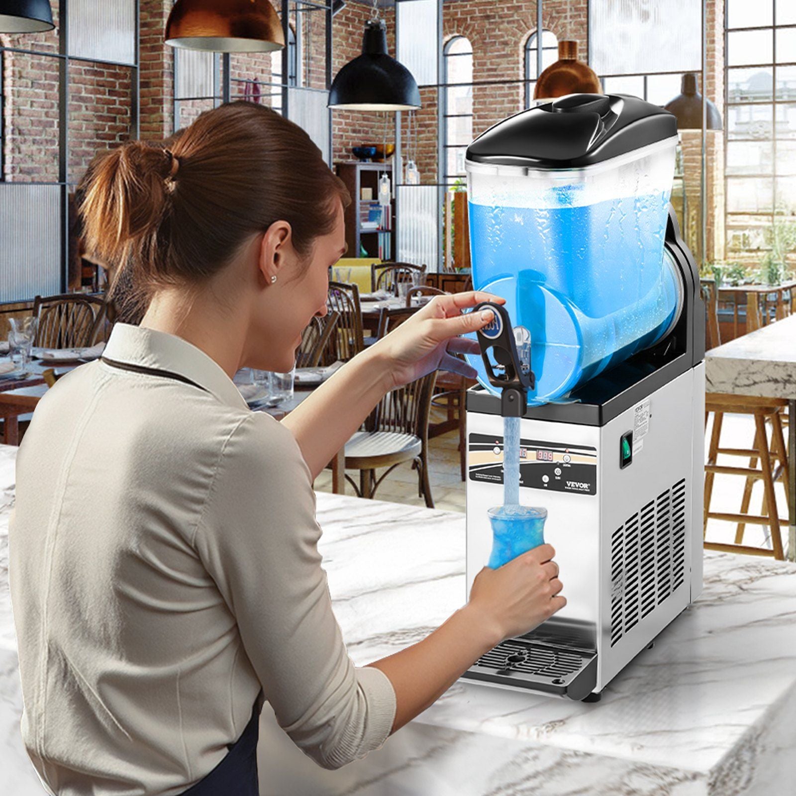 Commercial Slushy Machine 15L Margarita Smoothie Frozen Drink Slushie Maker - Discount Msrp 