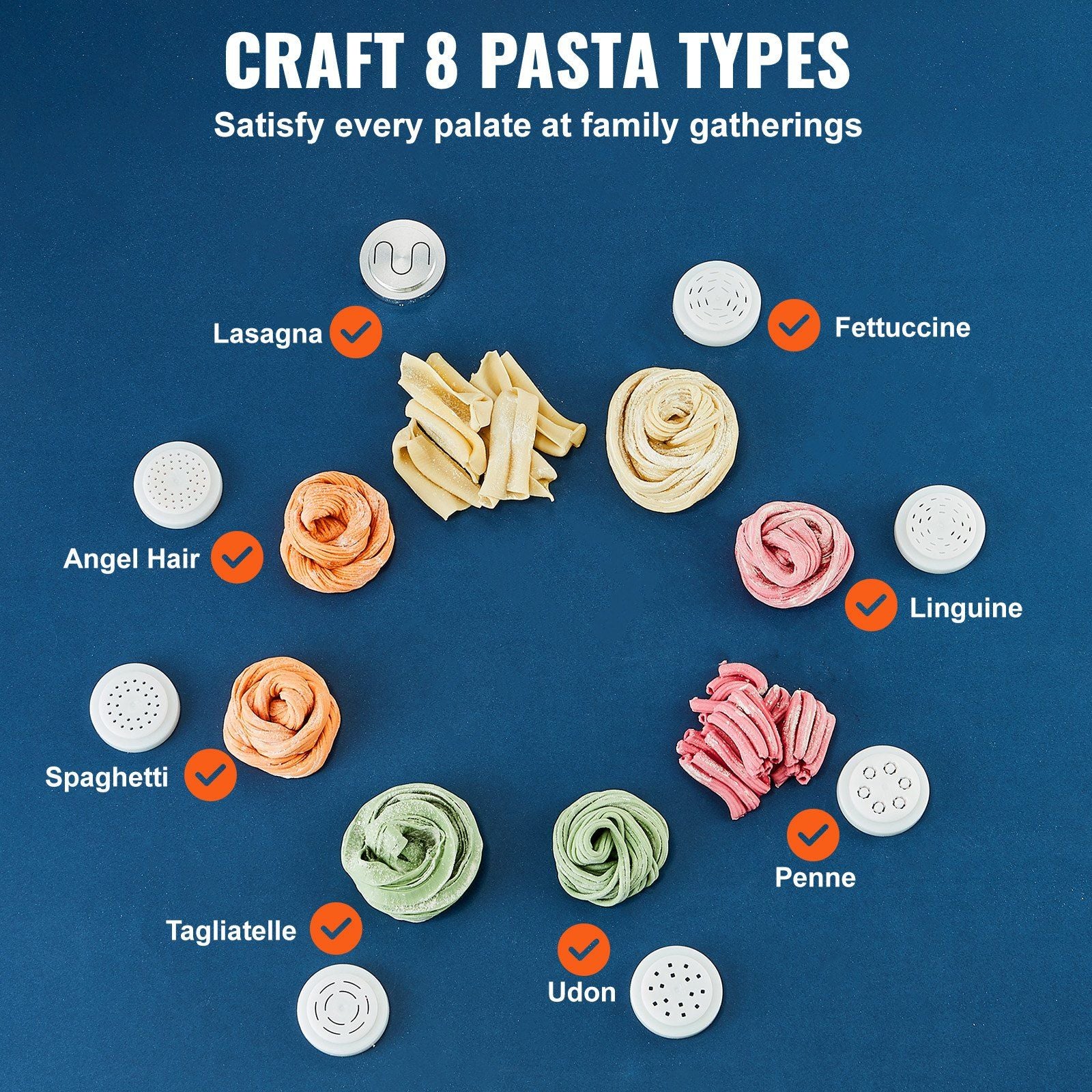 Electric Pasta Maker Automatic Noodle Making Machine with 8 Pasta Shape - Discount Msrp 