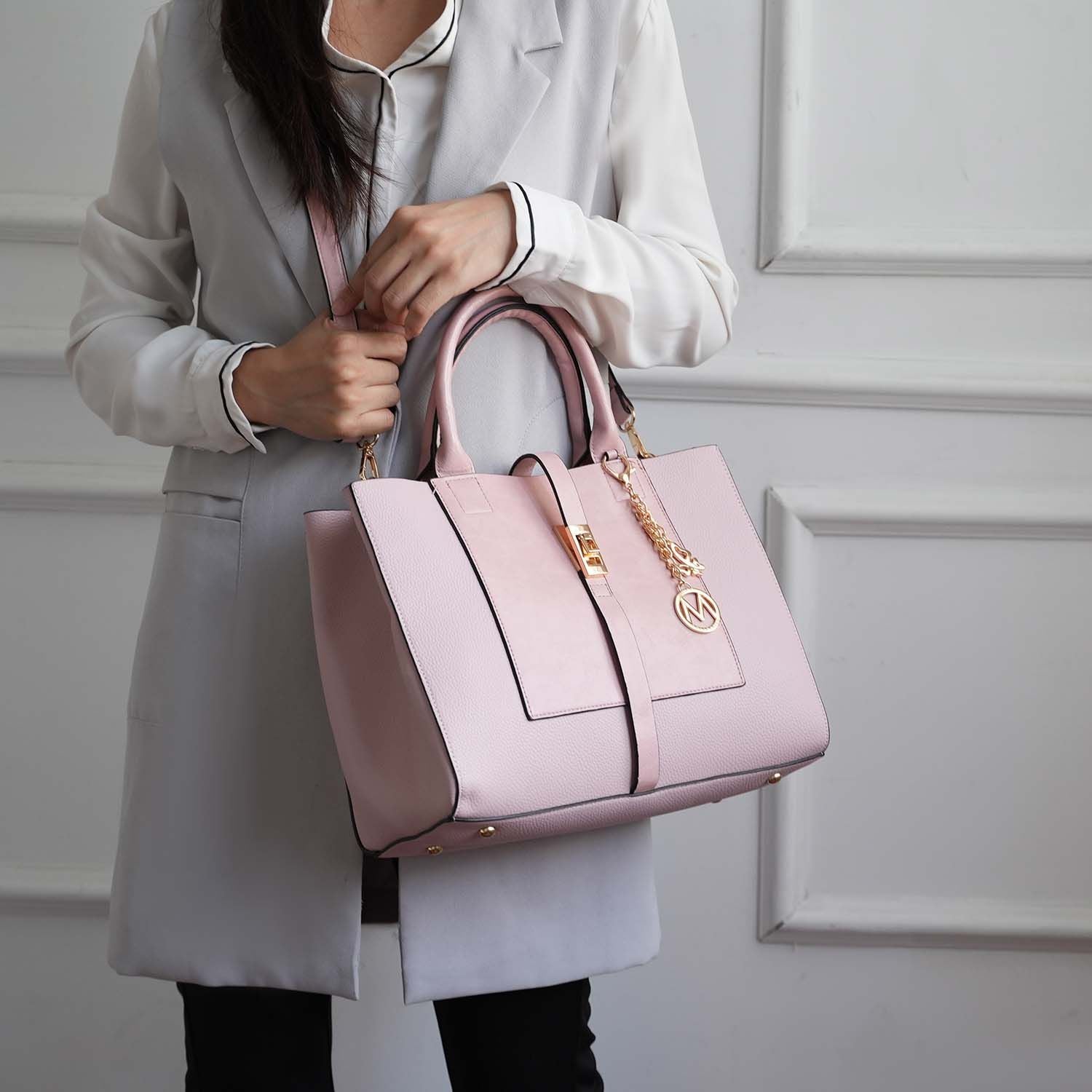 MKF Collection Yola Satchel Bag with Wallet Vegan Leather Women by Mia K - Discount Msrp 