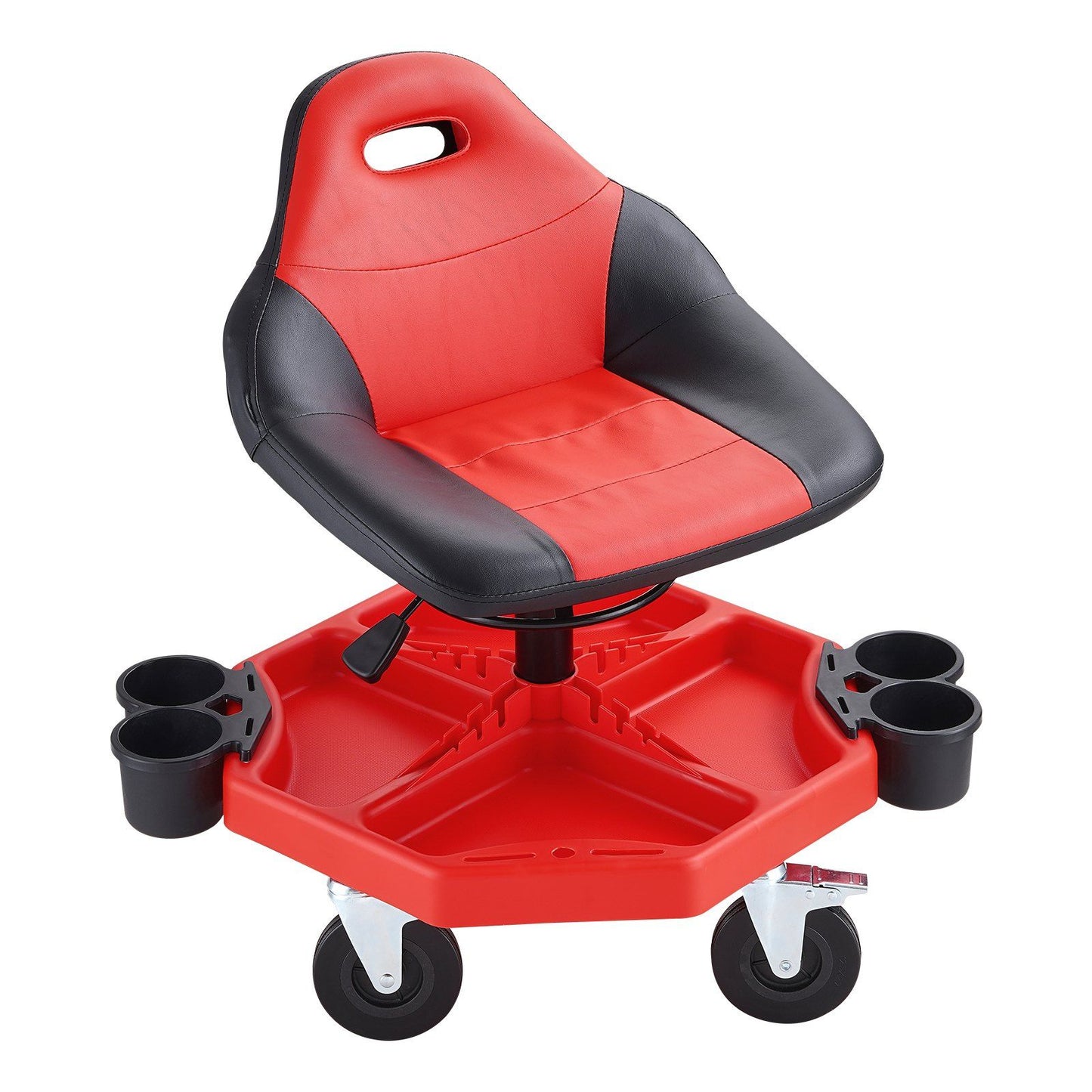VEVOR Rolling Garage Stool 300LBS Adjustable Mechanic Work Shop Seat w/Casters - Discount Msrp 