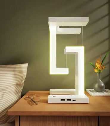 Creative Smartphone Wireless Charging Suspension Table Lamp Balance Lamp Floating For Home Bedroom - Discount Msrp 