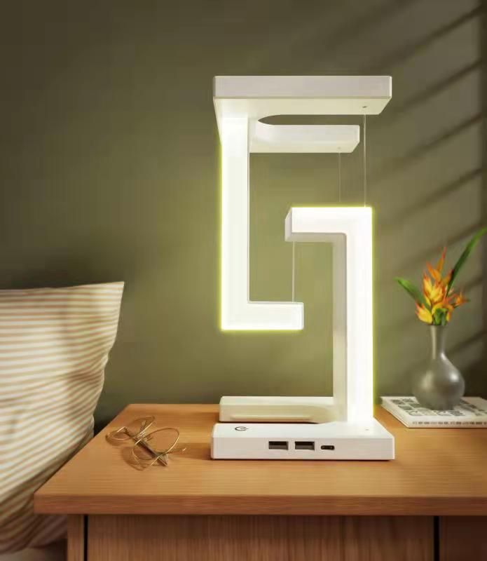 Creative Smartphone Wireless Charging Suspension Table Lamp Balance Lamp Floating For Home Bedroom - Discount Msrp 