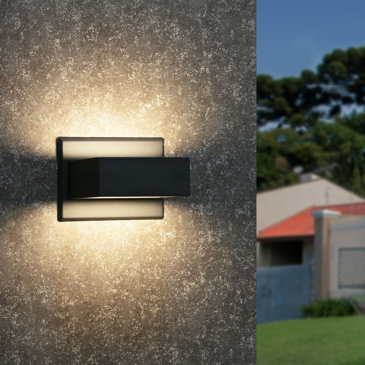 Inowel Wall Sconce LED Integrated Porch Light Modern Waterproof IP54 Wall Lamps Outdoor Up/Down Skeleton Light 17505 - Discount Msrp 