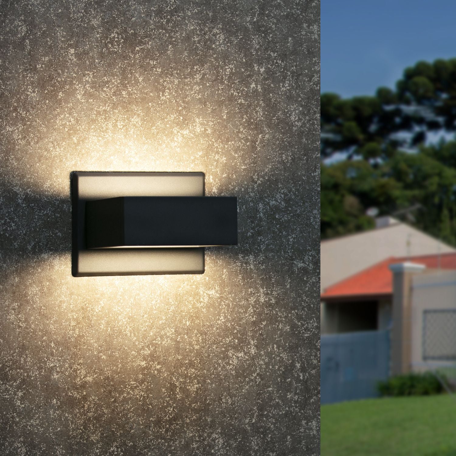 Inowel Wall Sconce LED Integrated Porch Light Modern Waterproof IP54 Wall Lamps Outdoor Up/Down Skeleton Light 17505 - Discount Msrp 