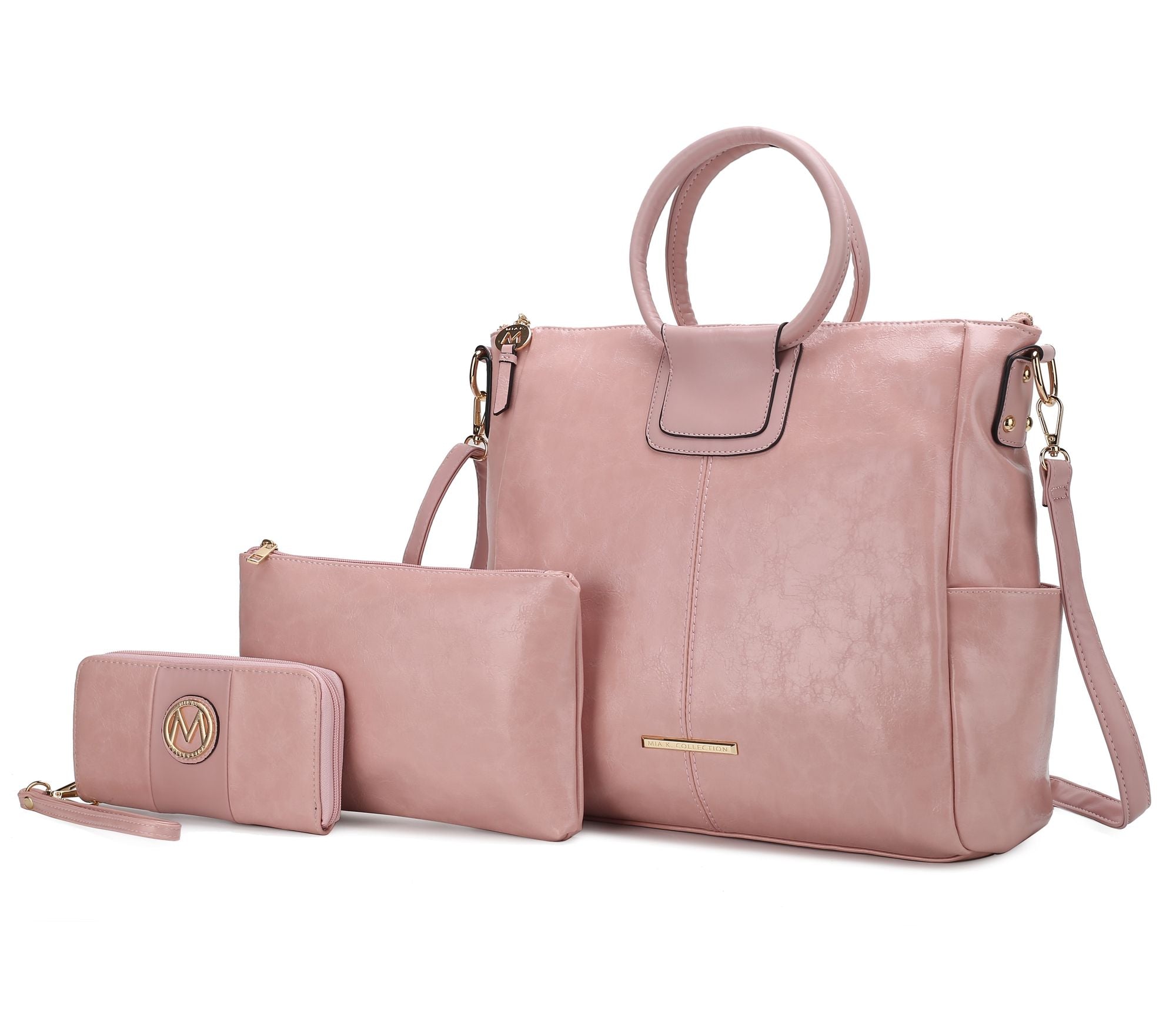MKF Collection Zori Tote Handbag with Pouch and Wallet Vegan Leather Women by Mia k - Discount Msrp 