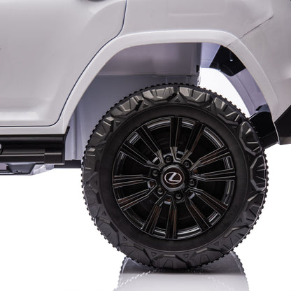 Licensed LEXUS LX600 24V Two-seater XXL Kids Ride On Car W/Parents Control,Seat width 20 inches,2WD,Four-wheel suspension,Bluetooth,MP3,Music,Power display,Speeds 1.86-3.11MPH For Kids. - Discount Msrp 