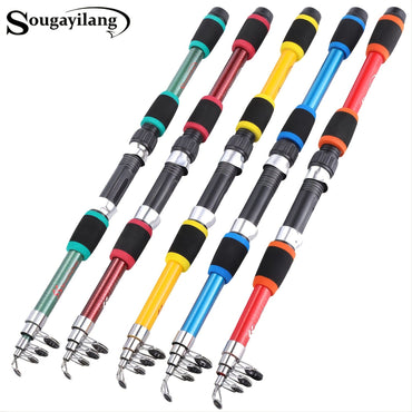 Sougayilang Travel Telescopic Fishing Rod Glass Fiber Fishing Pole - Discount Msrp 