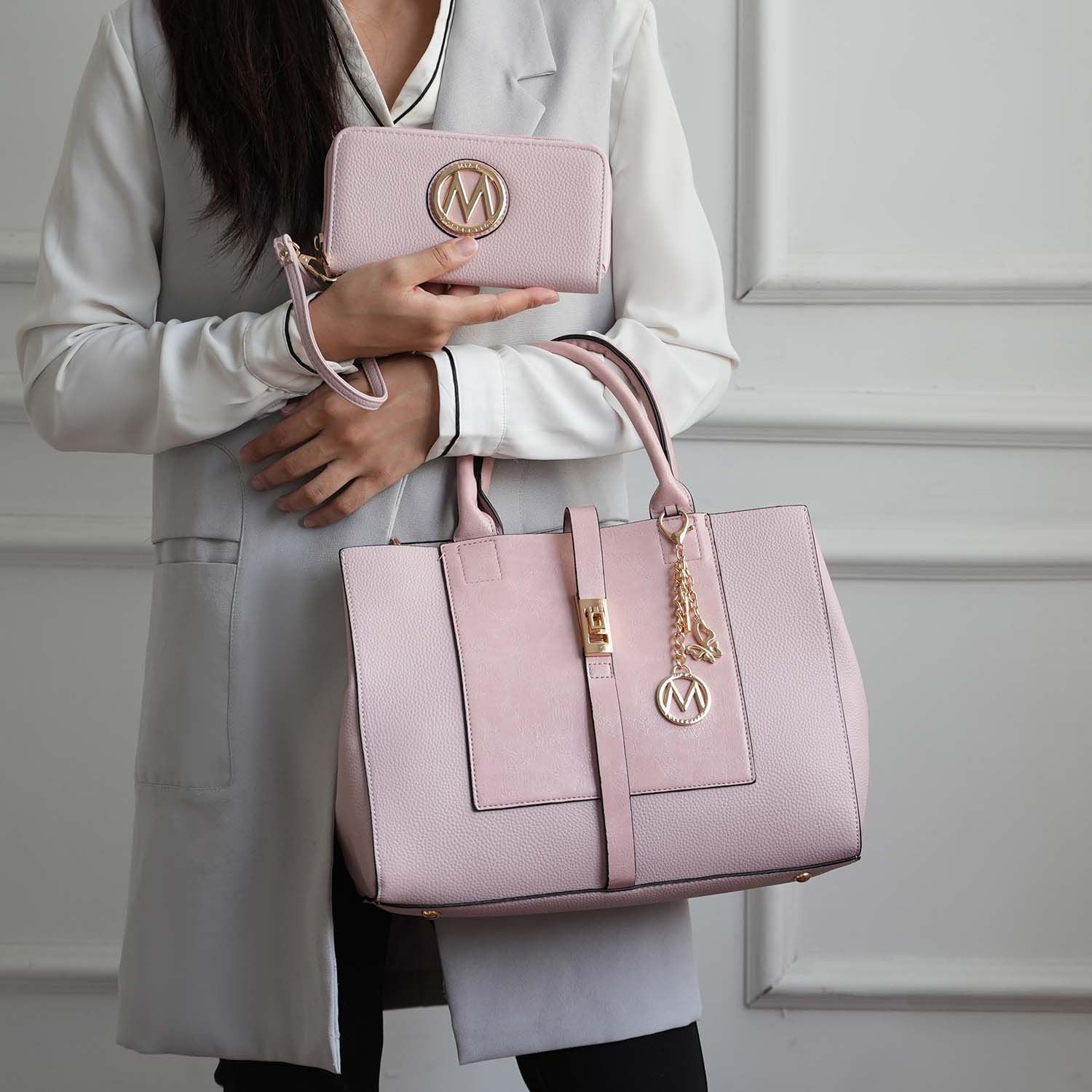 MKF Collection Yola Satchel Bag with Wallet Vegan Leather Women by Mia K - Discount Msrp 