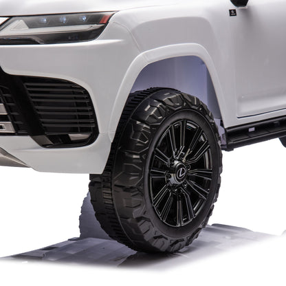 Licensed LEXUS LX600 24V Two-seater XXL Kids Ride On Car W/Parents Control,Seat width 20 inches,2WD,Four-wheel suspension,Bluetooth,MP3,Music,Power display,Speeds 1.86-3.11MPH For Kids. - Discount Msrp 
