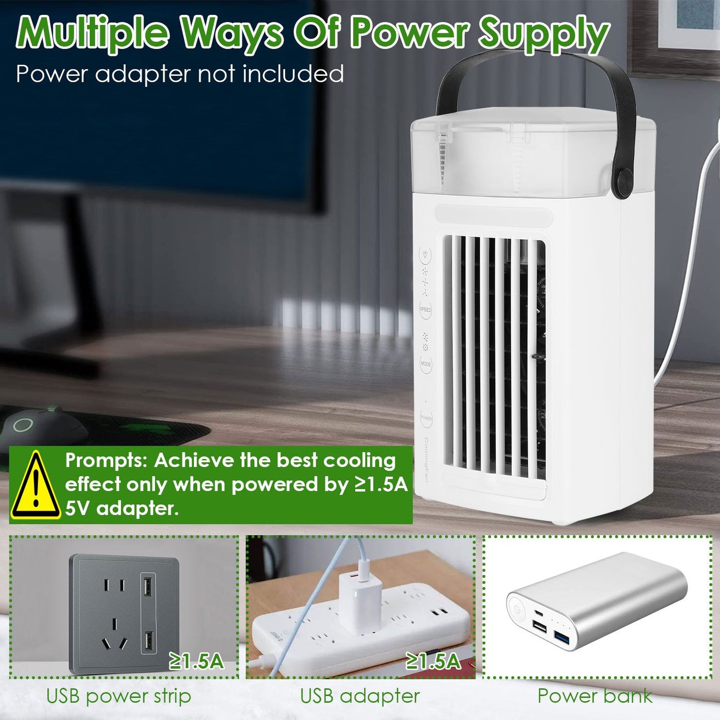4 In 1 Portable Air Conditioner Fan Evaporative Air Cooler Water Fan - Discount Msrp 