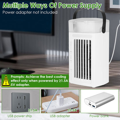 4 In 1 Portable Air Conditioner Fan Evaporative Air Cooler Water Fan - Discount Msrp 