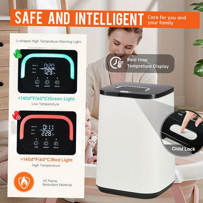 Towel Warmer 20L, Towel Warmer Bucket with 24h Delay Timer, 20/40/60 Min Auto Shut Off, Child Lock, LED Screen & U-Shaped Light, Large Towel Warmer for Bathroom, Spa, Bathrobe, Blanket & Pajama - Discount Msrp 
