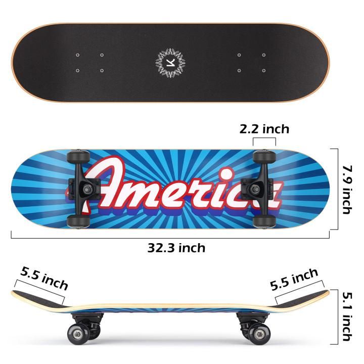 Stand Skateboard skilled and beginners skateboards for kids; teens adults - Discount Msrp 